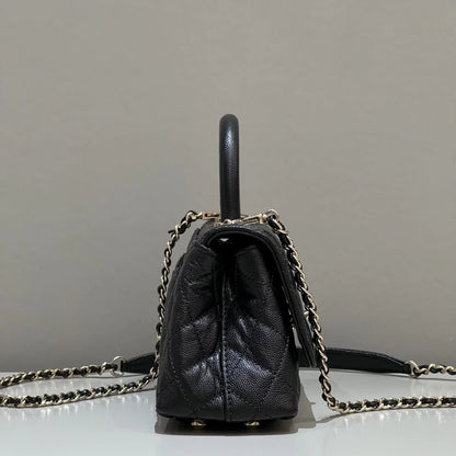 Chanel Coco Handle Caviar Black 9.4" (24 cm)