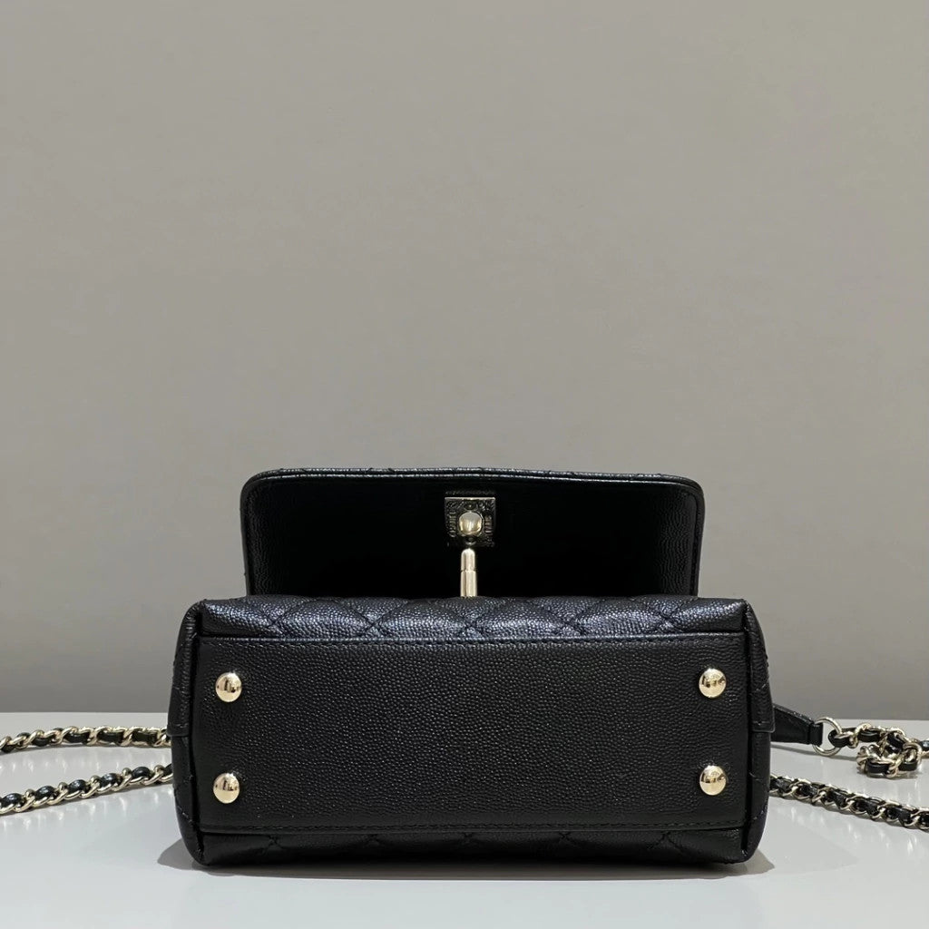 Chanel Coco Handle Caviar Black 9.4" (24 cm)