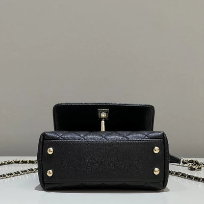 Chanel Coco Handle Caviar Black 9.4" (24 cm)