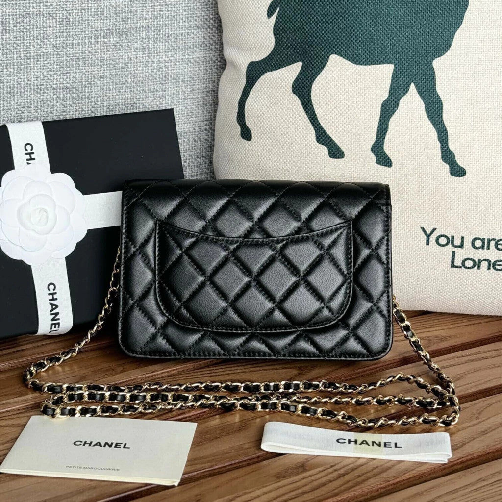 Chanel WOC Gold-Tone Chain Strap 7.5" (19 cm)