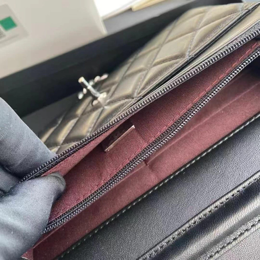 Chanel Wallet on Chain Silver 7.5" (19 cm)