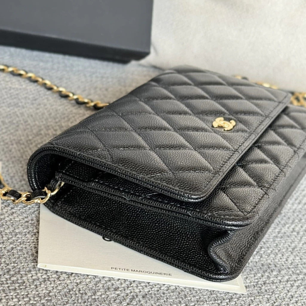 Chanel WOC Caviar Gold-Tone Chain Strap 7.5" (19 cm)