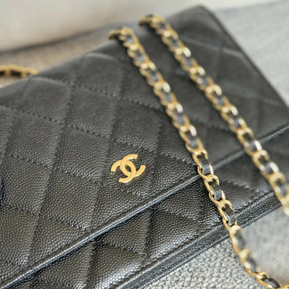 Chanel WOC Caviar Gold-Tone Chain Strap 7.5" (19 cm)