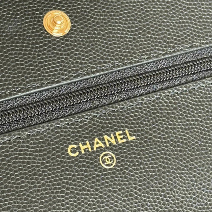 Chanel WOC Caviar Gold-Tone Chain Strap 7.5" (19 cm)