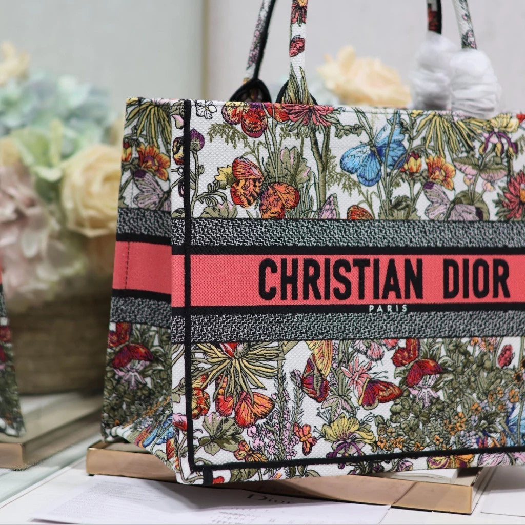 Dior Book Tote Enchanted Garden 14.4" (36.5 cm)
