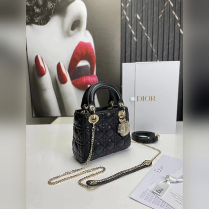 Dior Lady Dior Mini Black 5.9" (15 cm)