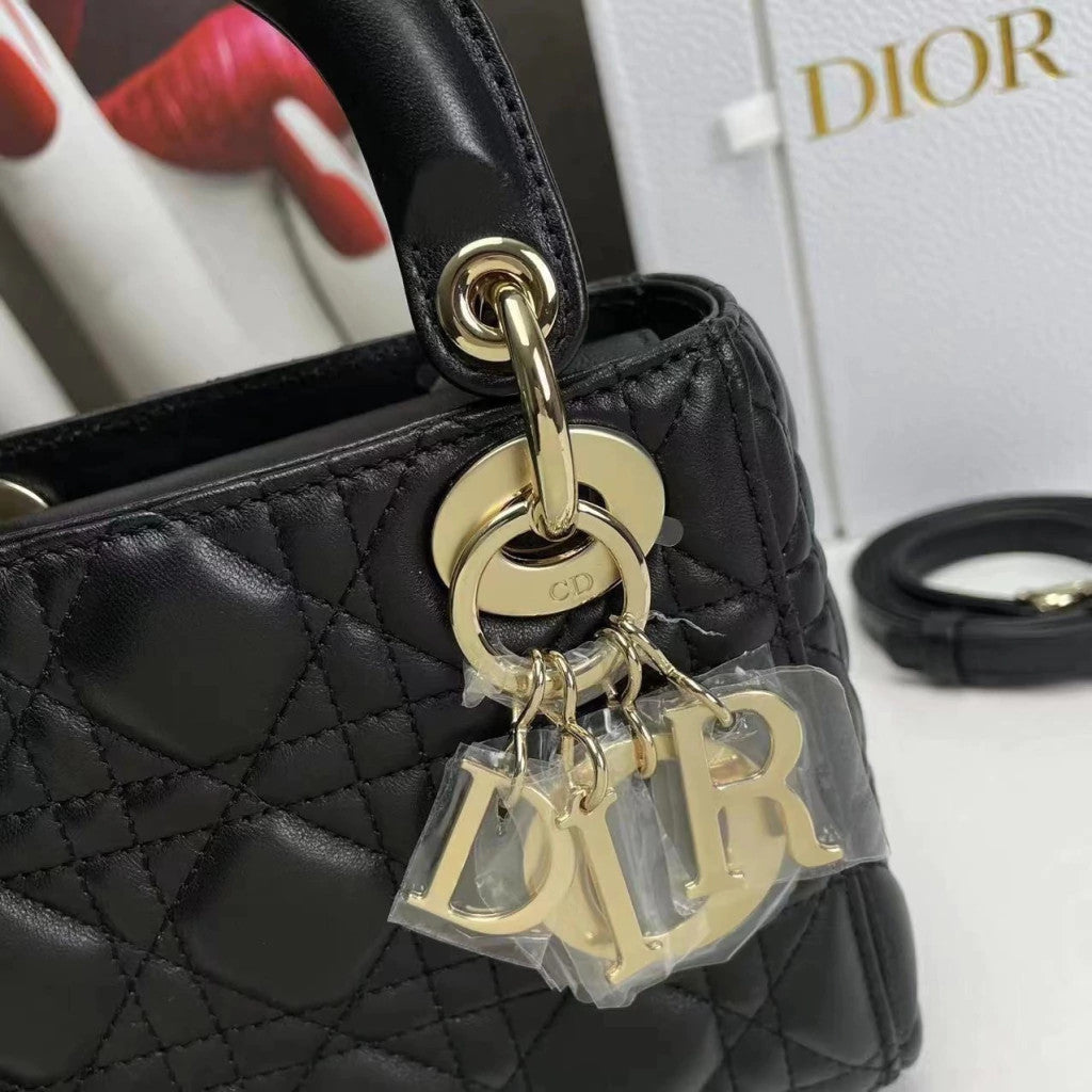 Dior Lady Dior Mini Black 5.9" (15 cm)