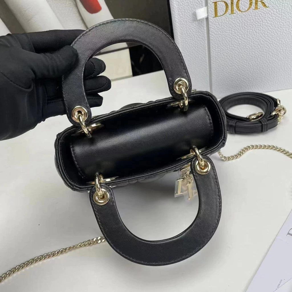 Dior Lady Dior Mini Black 5.9" (15 cm)