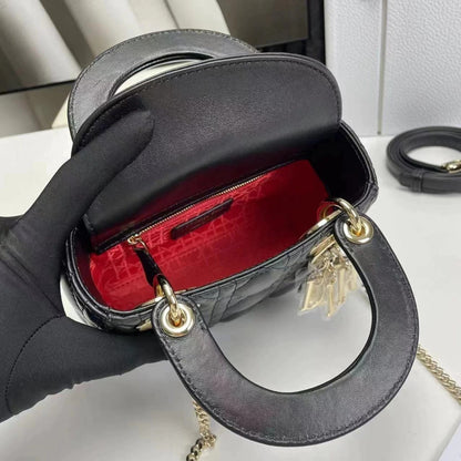 Dior Lady Dior Mini Black 5.9" (15 cm)