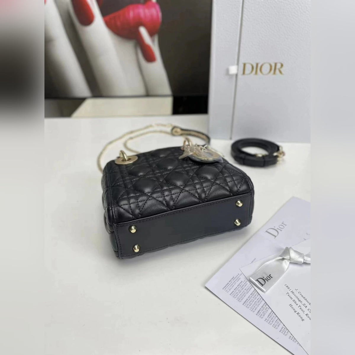 Dior Lady Dior Mini Black 5.9" (15 cm)