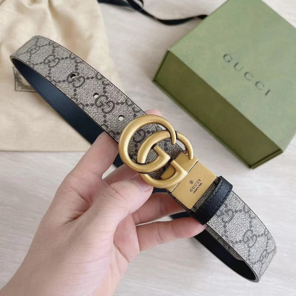 Gucci Double G Reversible Belt Monogram