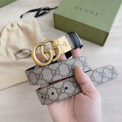Gucci Double G Reversible Belt Monogram