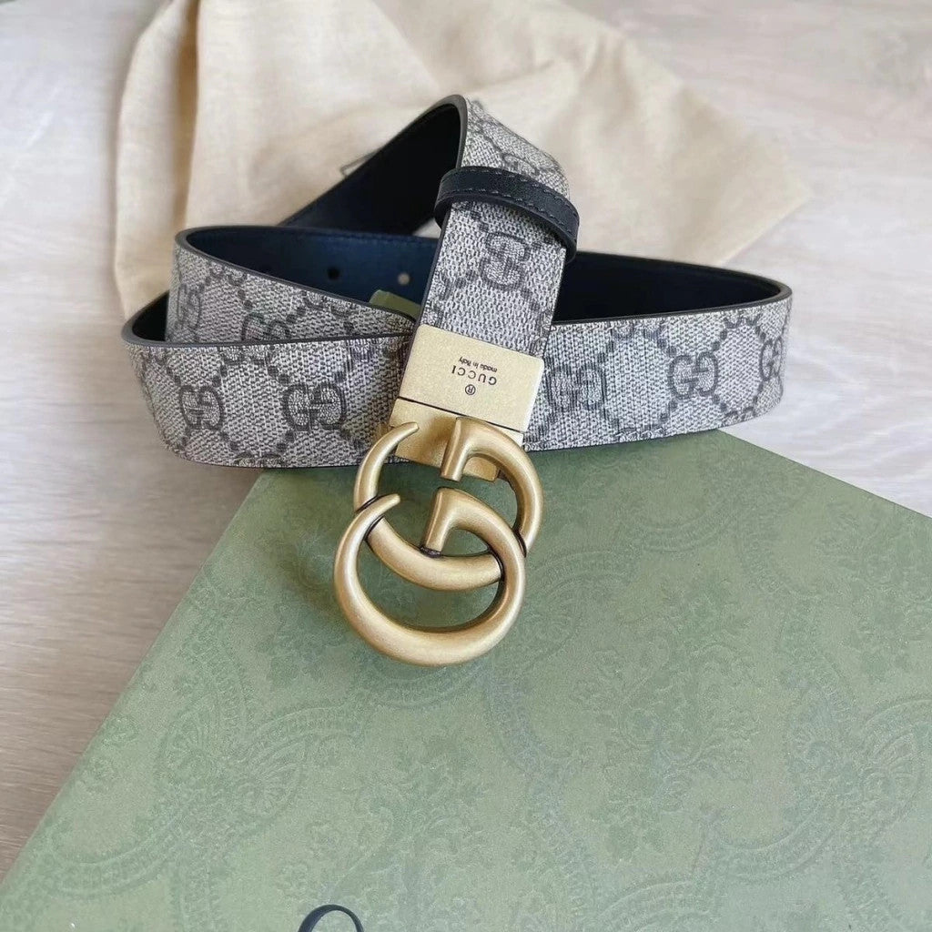 Gucci Double G Reversible Belt Monogram