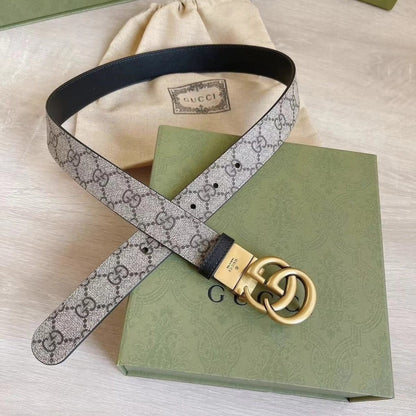 Gucci Double G Reversible Belt Monogram