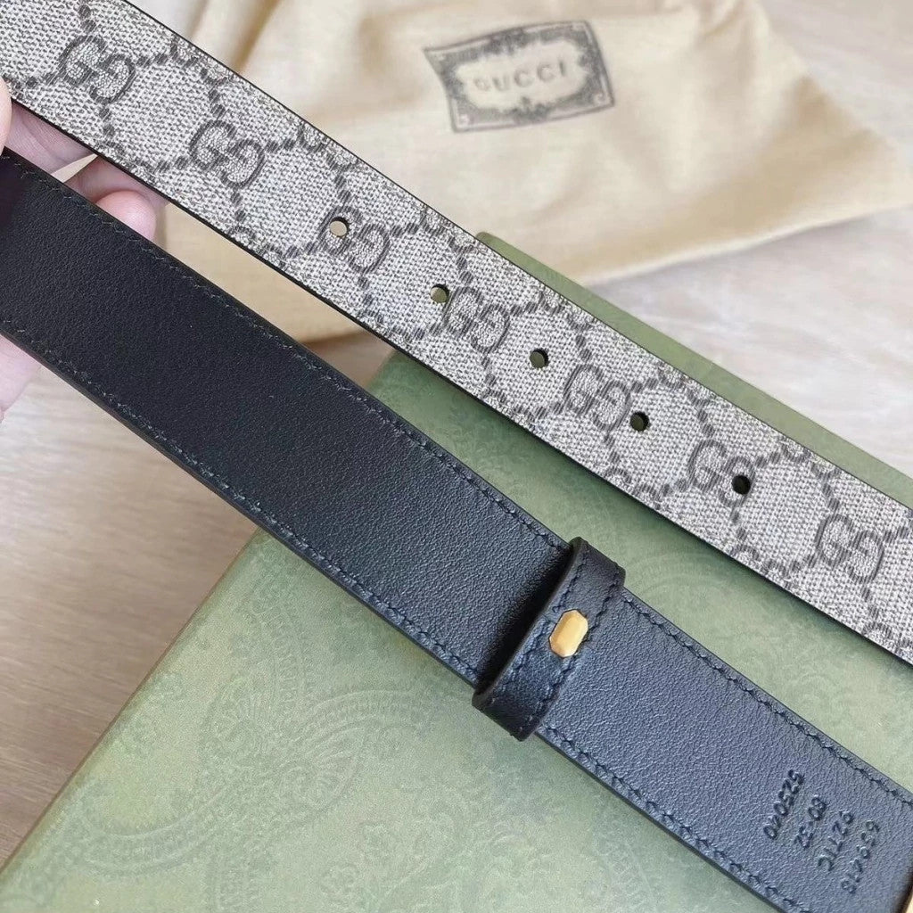 Gucci Double G Reversible Belt Monogram
