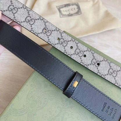 Gucci Double G Reversible Belt Monogram