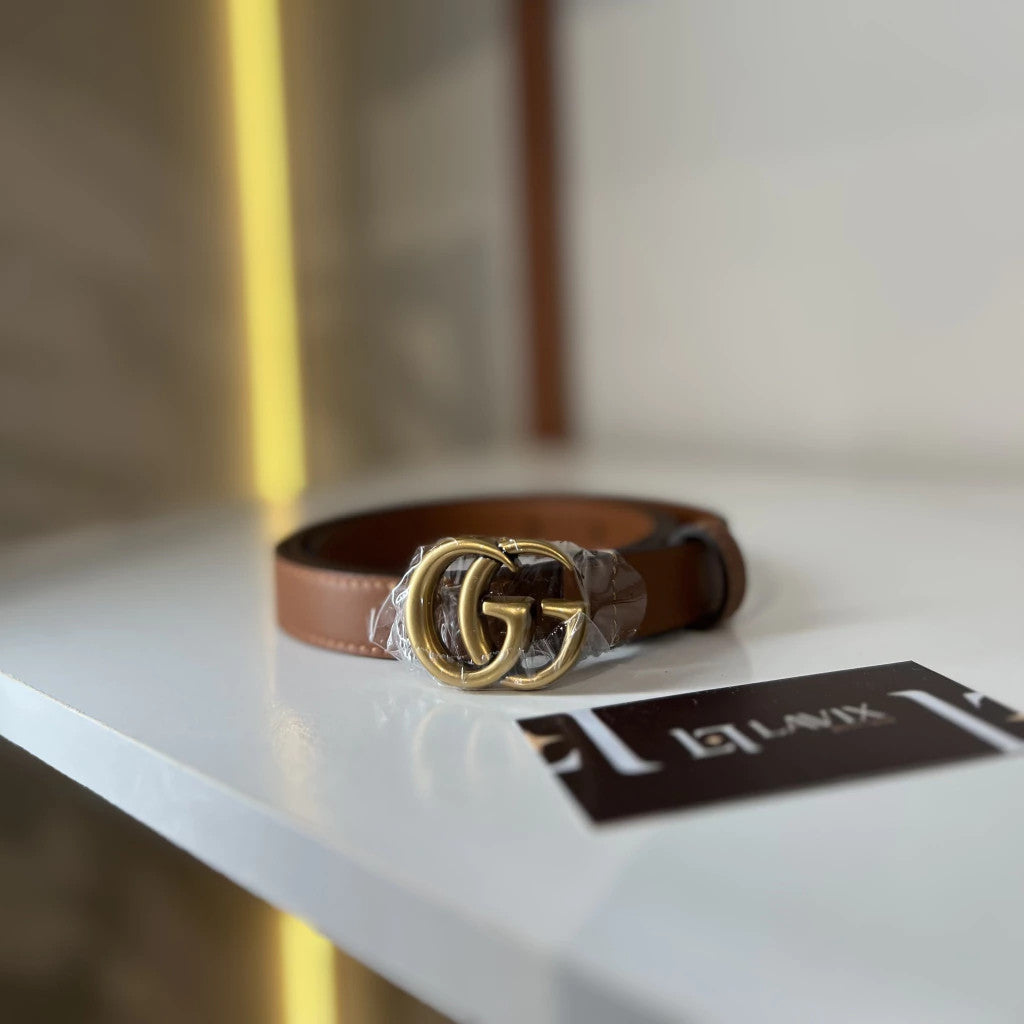 Gucci Double G Belt Brown