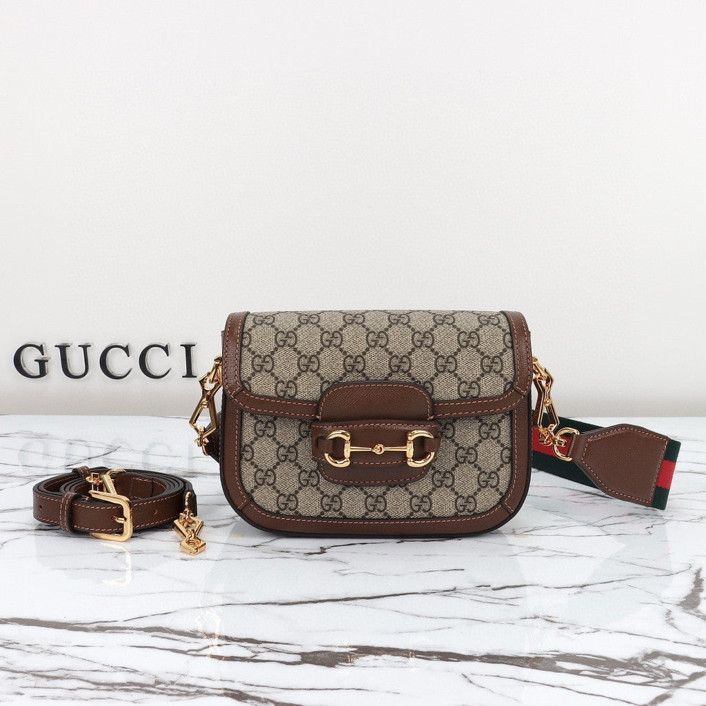 Gucci Horsebit 1955 Web Brown 8.1" (20.5 cm)