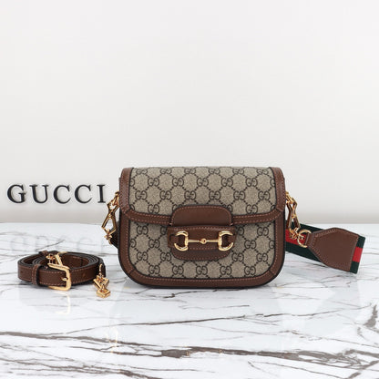 Gucci Horsebit 1955 Web Brown 8.1" (20.5 cm)