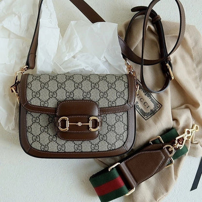 Gucci Horsebit 1955 Web Brown 8.1" (20.5 cm)