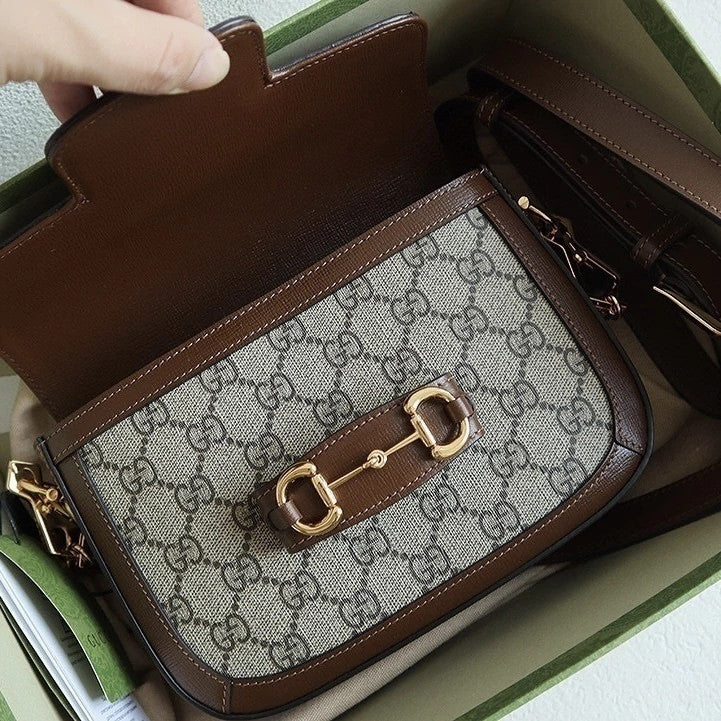 Gucci Horsebit 1955 Web Brown 8.1" (20.5 cm)
