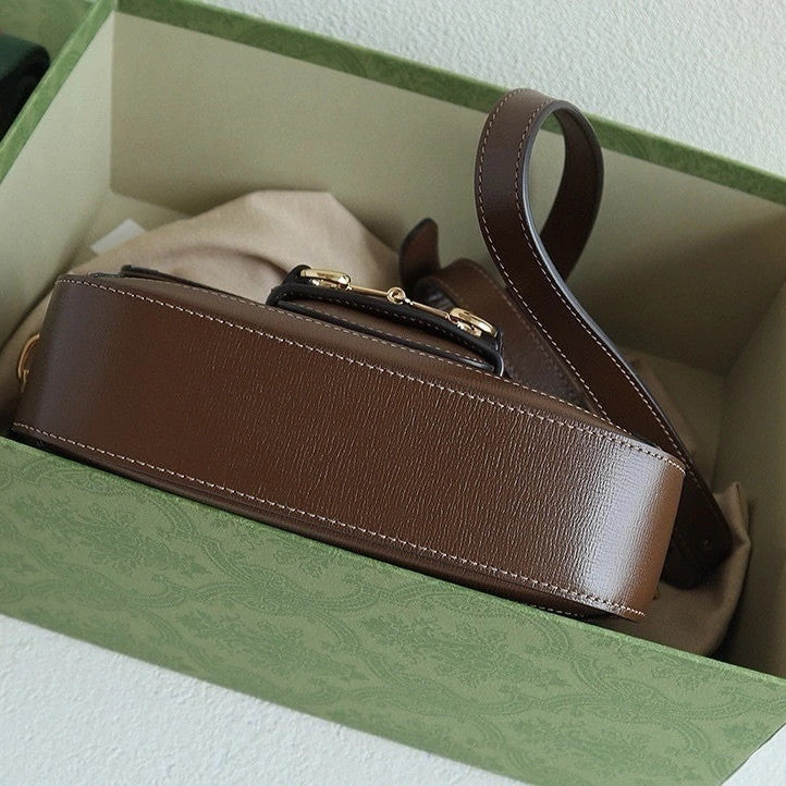 Gucci Horsebit 1955 Web Brown 8.1" (20.5 cm)