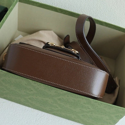 Gucci Horsebit 1955 Web Brown 8.1" (20.5 cm)