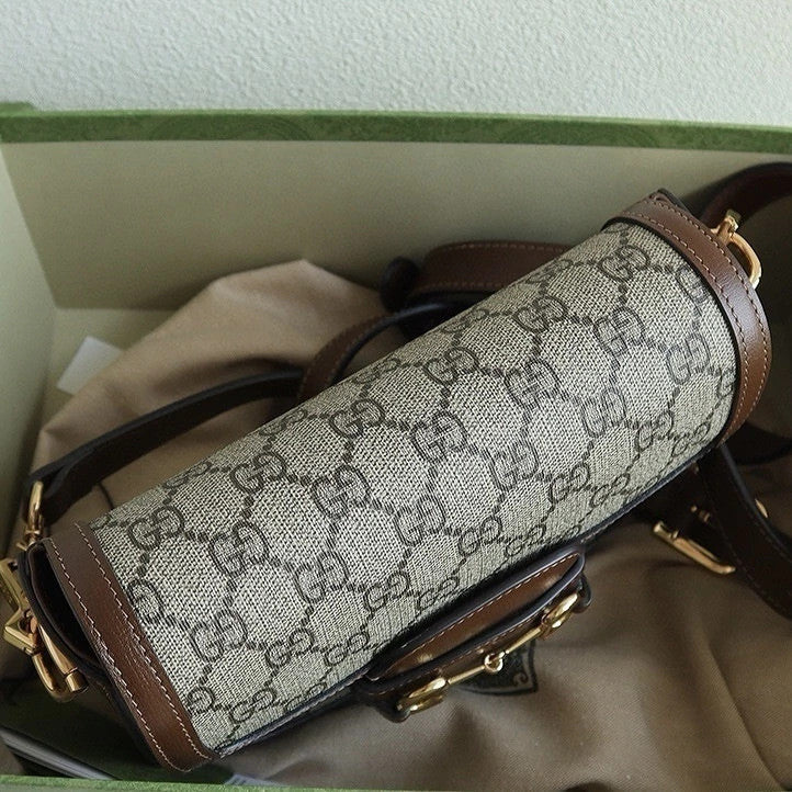 Gucci Horsebit 1955 Web Brown 8.1" (20.5 cm)