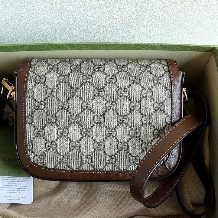 Gucci Horsebit 1955 Web Brown 8.1" (20.5 cm)