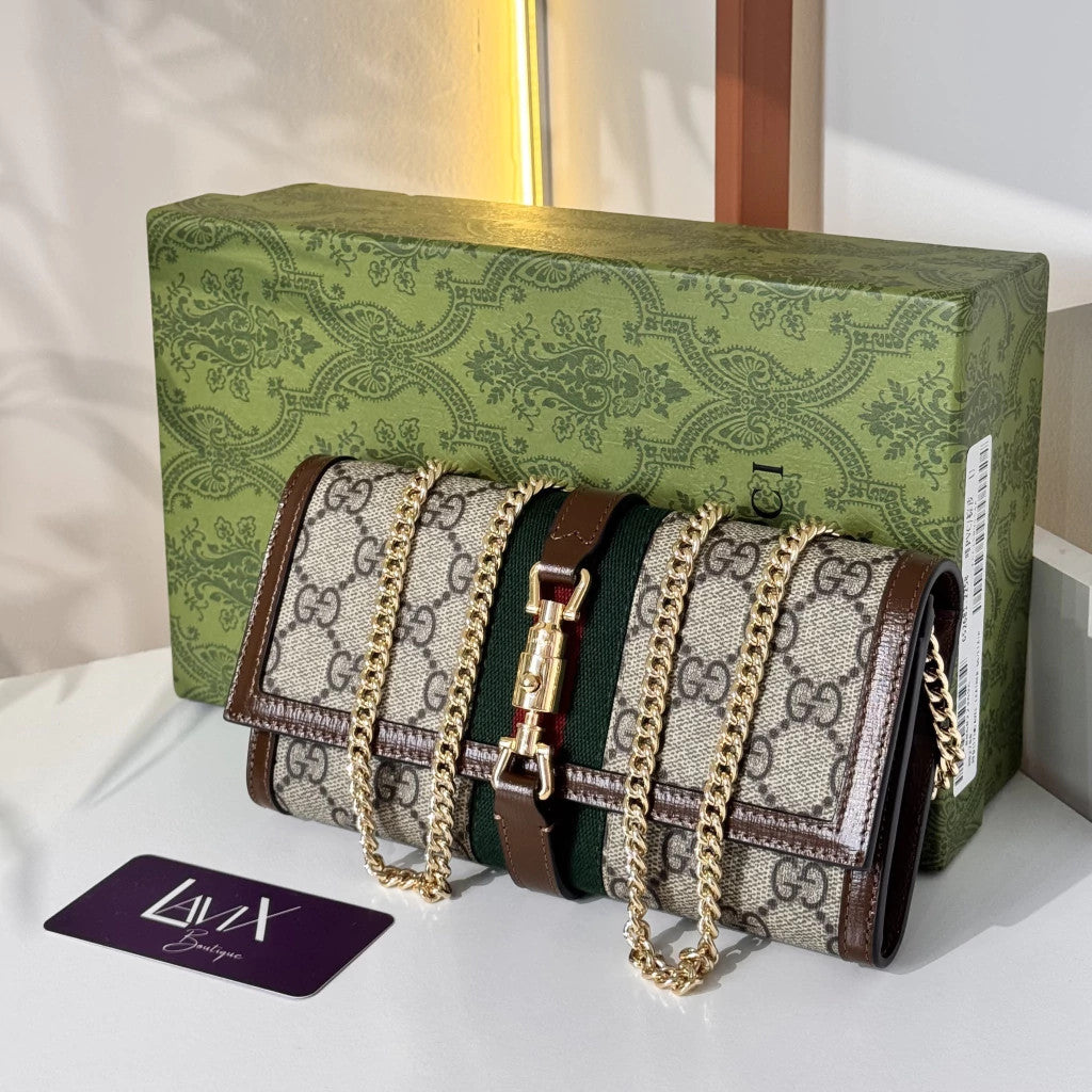 Gucci Jackie 1961 Wallet on Chain GG Supreme 7.5" (19 cm)
