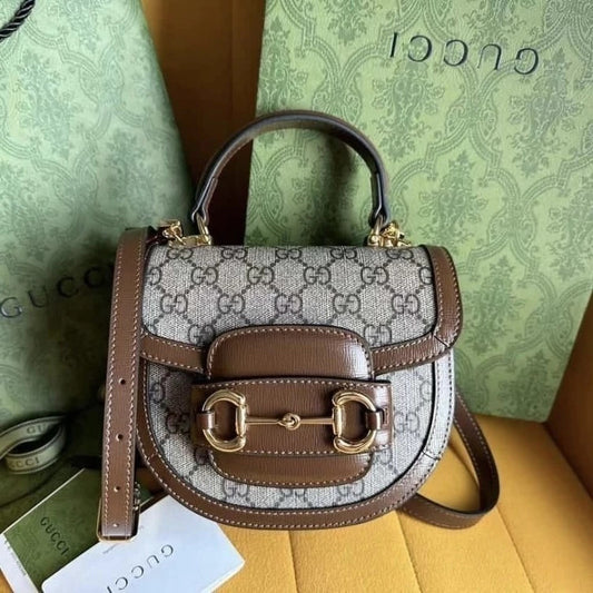Gucci Horsebit 1955 Mini Shoulder Bag GG Supreme 7.9" (20 cm)