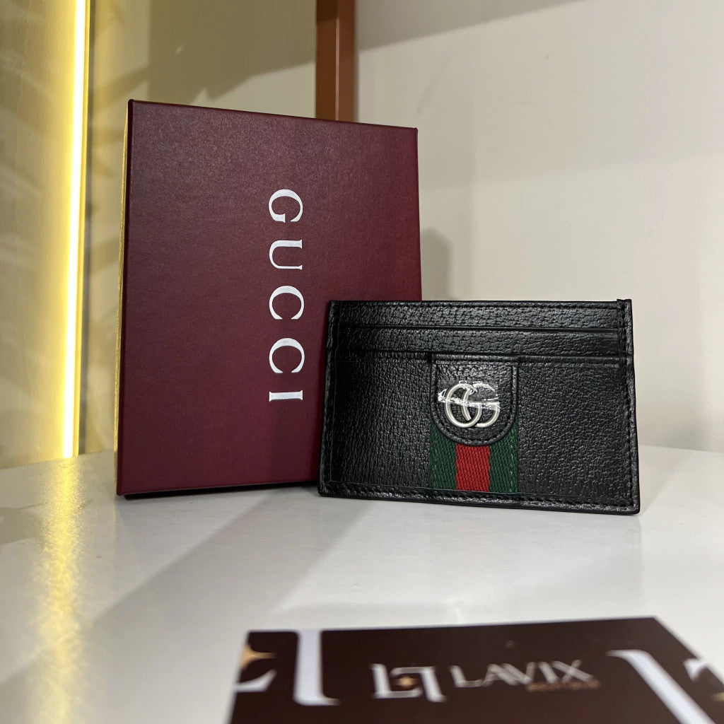 Gucci Card Holder GG Black 4.3" (11 cm)