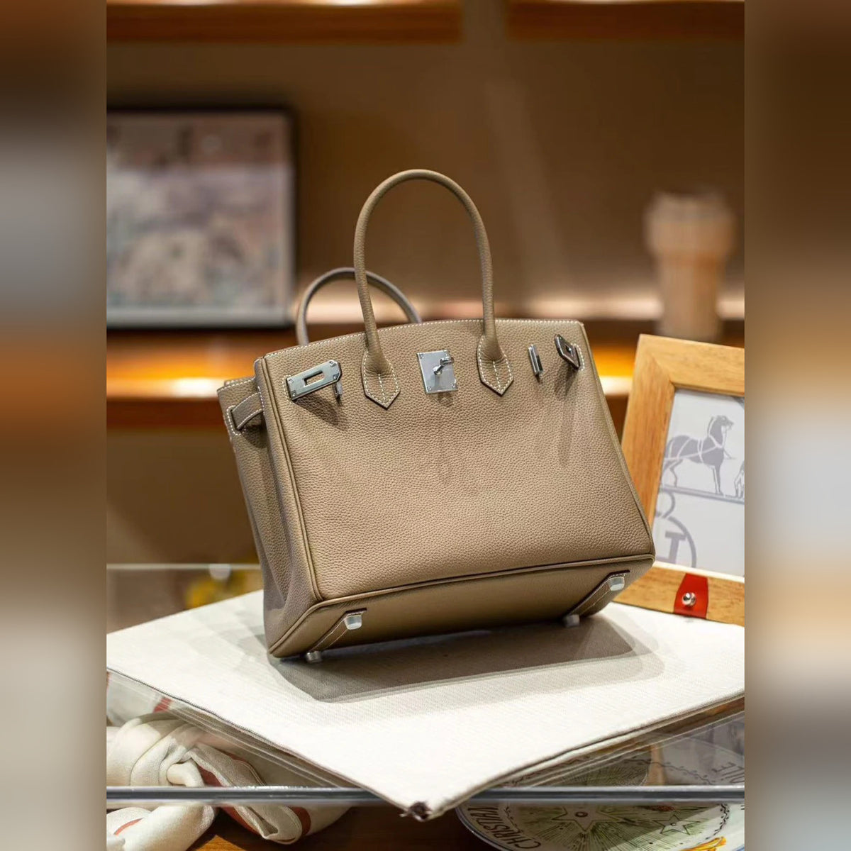 Hermès Birkin 25 Togo Etoupe 9.8" (25 cm)