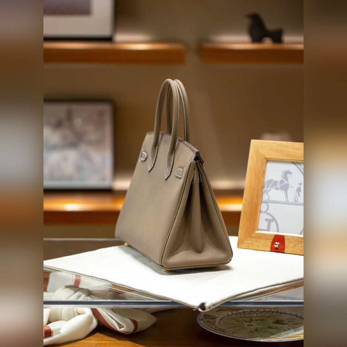 Hermès Birkin 25 Togo Etoupe 9.8" (25 cm)