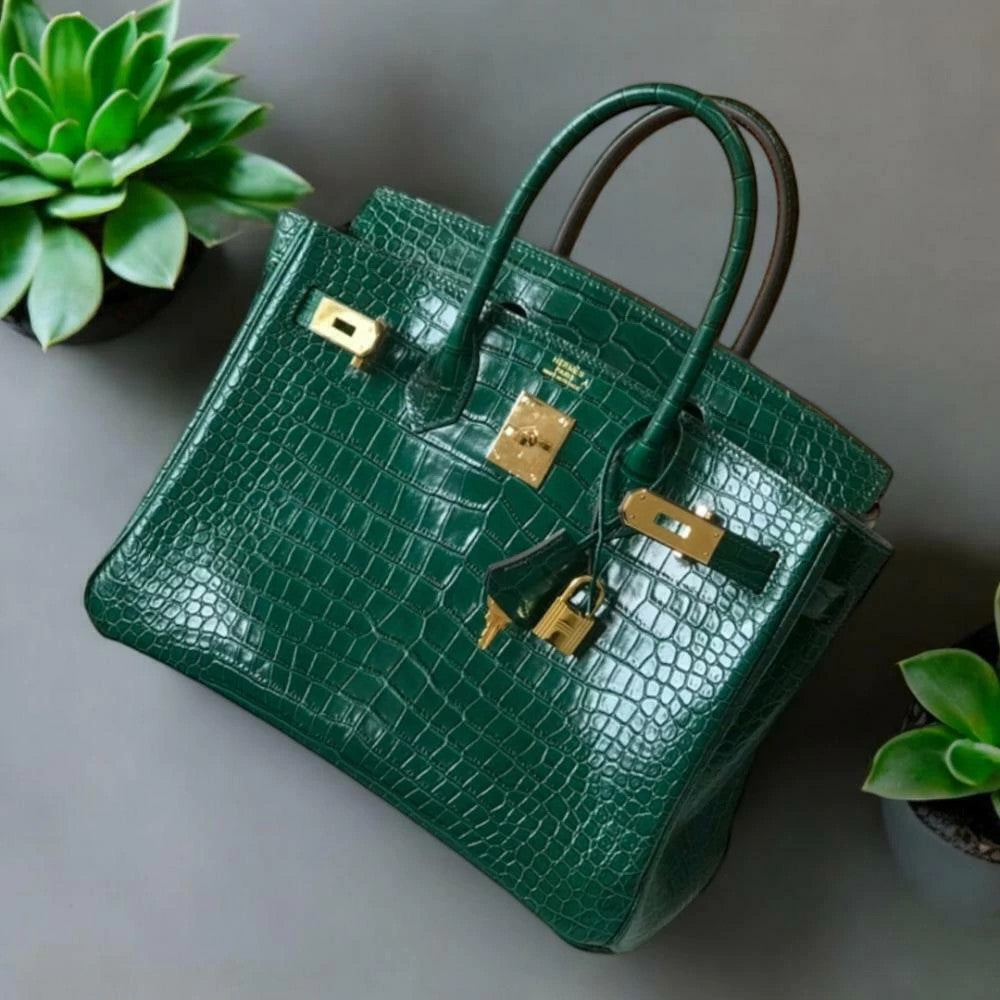 Hermès Birkin Croco Vernis 9.8" (25 cm)