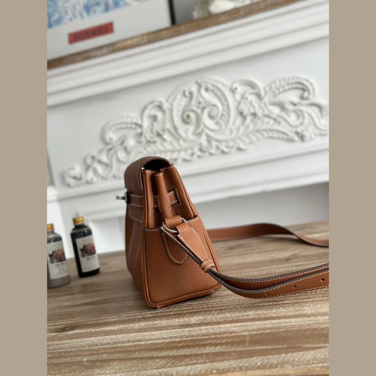 Hermès Kelly Messenger Barenia 9.4" (24 cm)