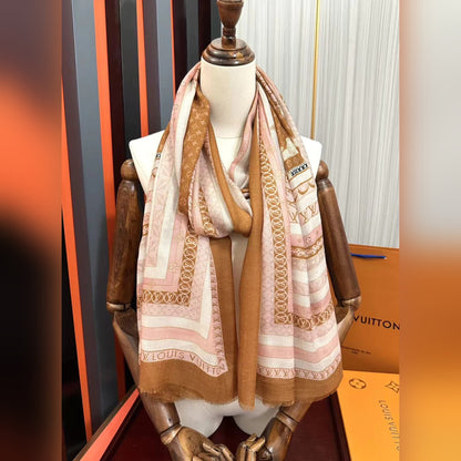 Louis Vuitton Monogram Scarf Brown
