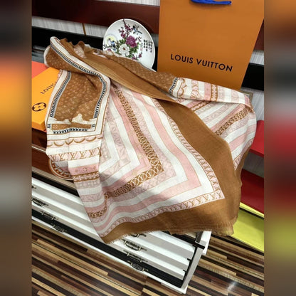 Louis Vuitton Monogram Scarf Brown