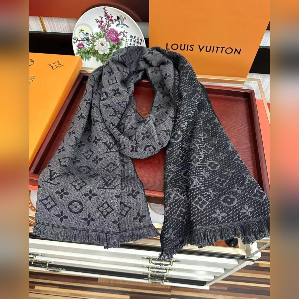 Louis Vuitton Wool Monogram Classic Scarf
