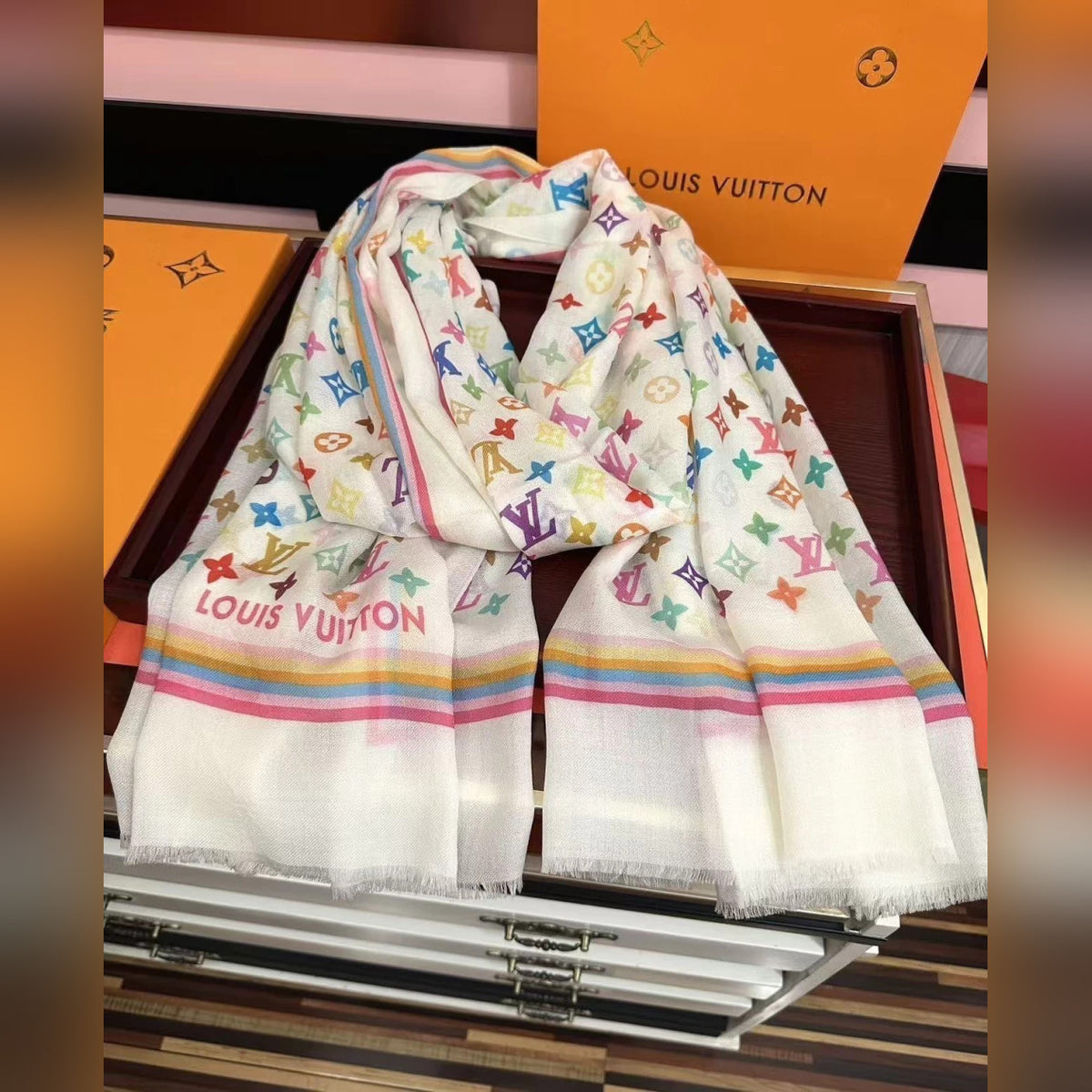 Louis Vuitton Carré Scarf x TM Monogram 35.4" (90 cm)