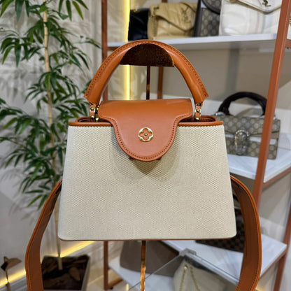 Louis Vuitton Capucines MM Canvas Natural 12.4" (31.5 cm)