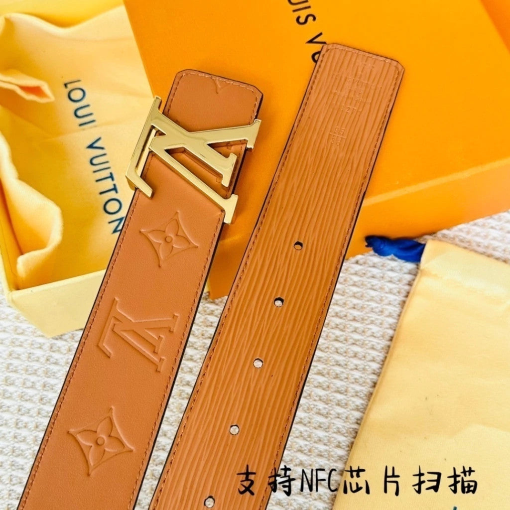 Louis Vuitton LV Initiales Textured Belt 40 mm