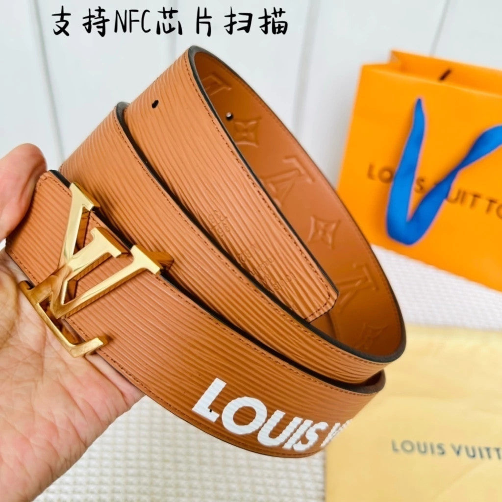 Louis Vuitton LV Initiales Textured Belt 40 mm