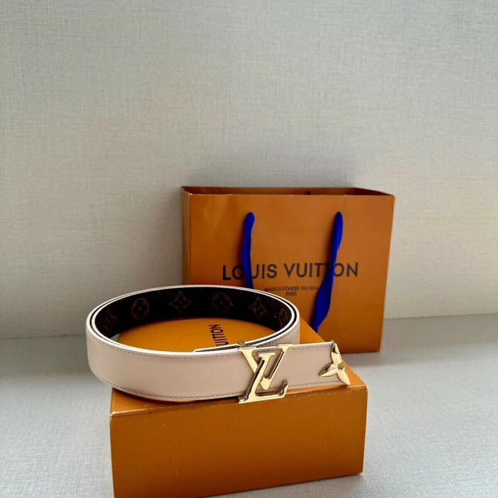 Louis Vuitton Pretty Reversible Belt Nude 30 mm