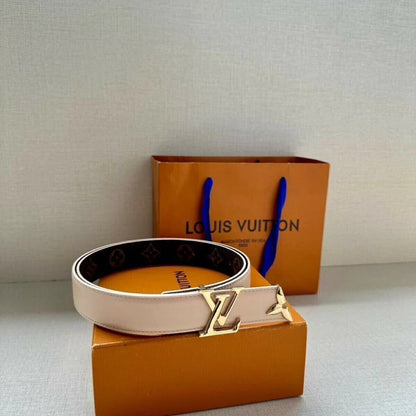 Louis Vuitton Pretty Reversible Belt Nude 30 mm