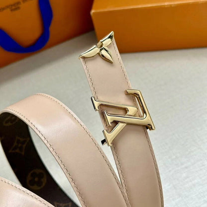Louis Vuitton Pretty Reversible Belt Nude 30 mm