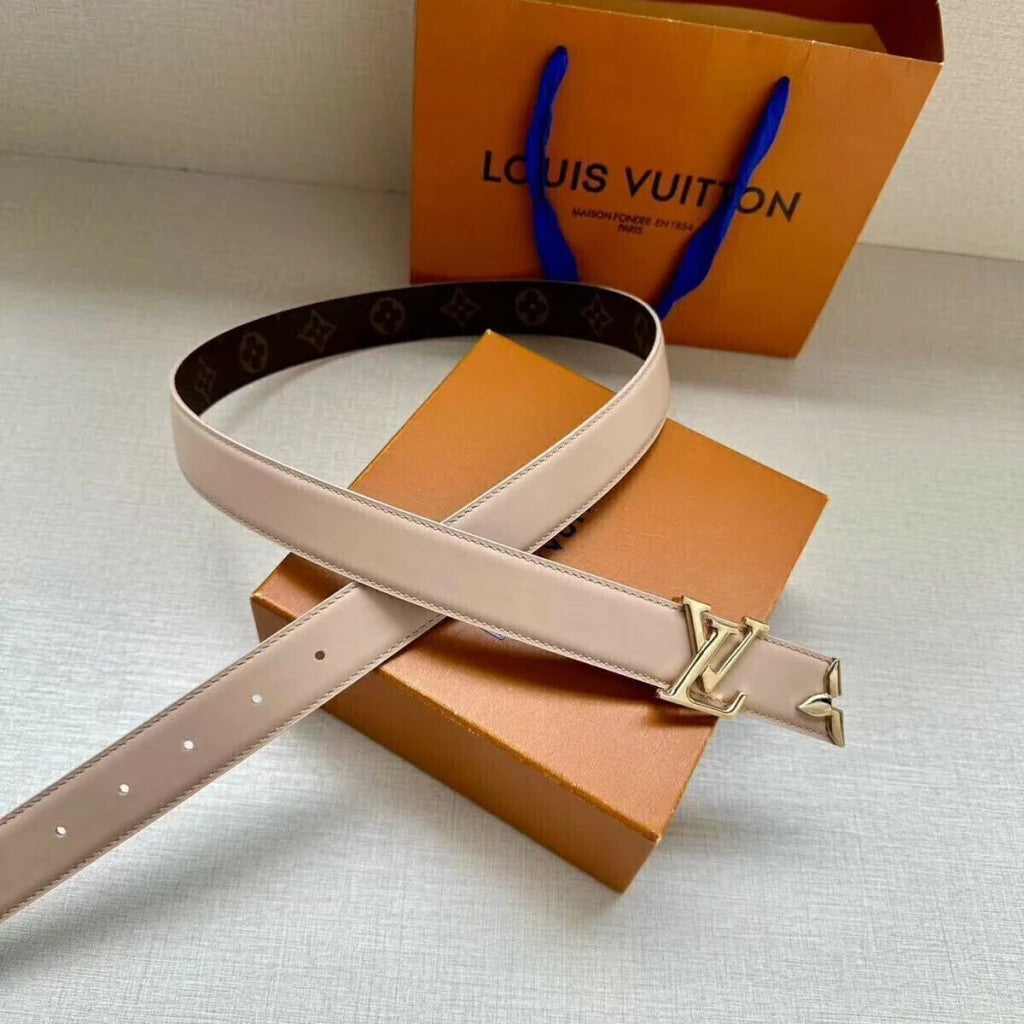 Louis Vuitton Pretty Reversible Belt Nude 30 mm