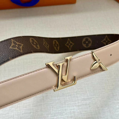 Louis Vuitton Pretty Reversible Belt Nude 30 mm