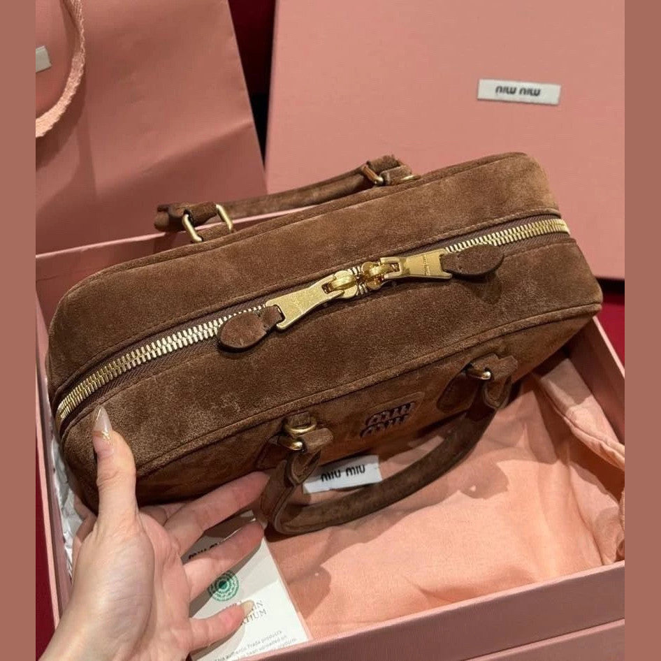 Miu Miu Bowling Bag Suede 10.6" (27 cm)