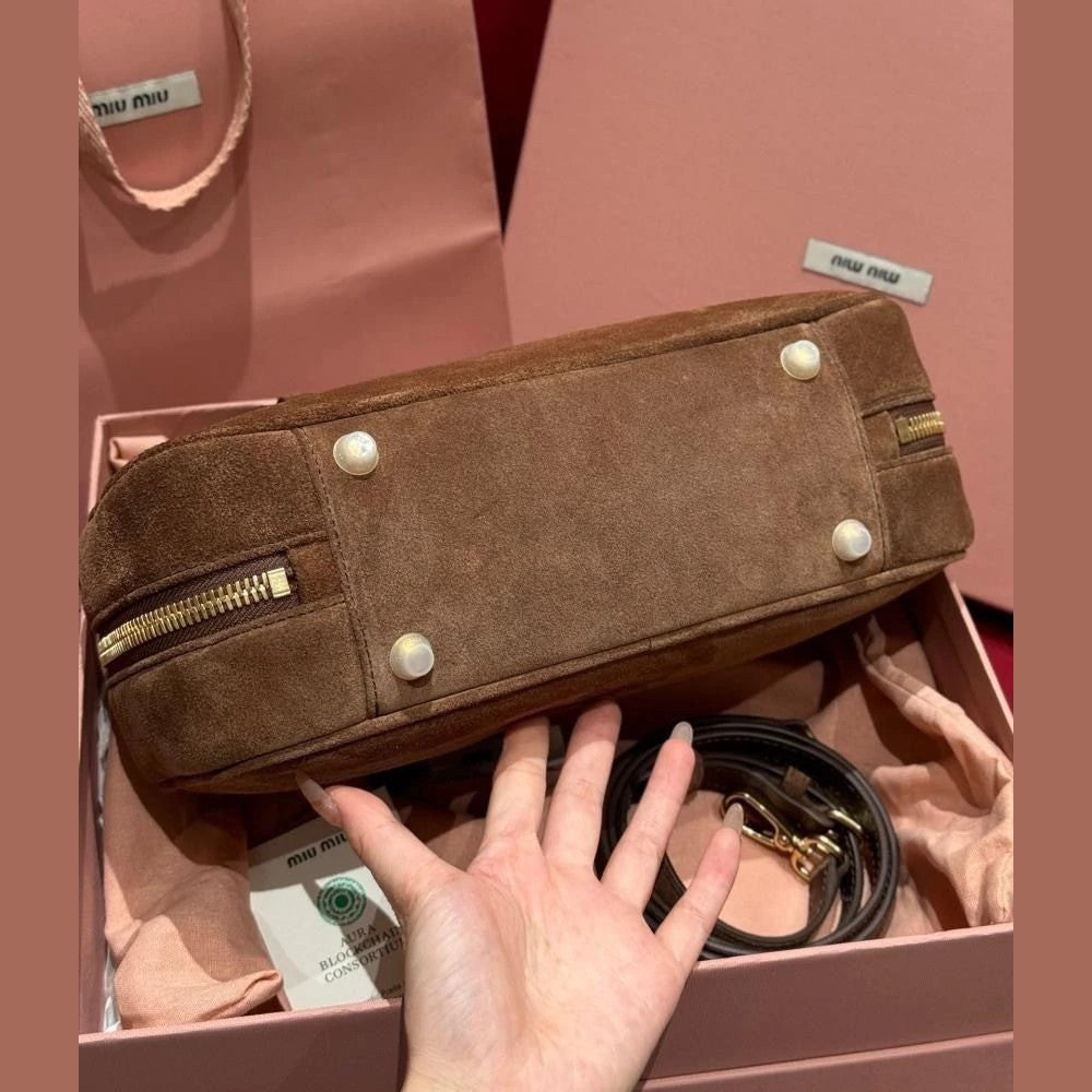 Miu Miu Bowling Bag Suede 10.6" (27 cm)
